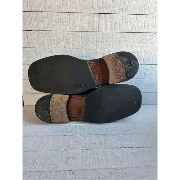 Mezlan “Louvre” Men’s 11.5M Black Italian Leather Split-Toe Derby Dress Shoes - Picture 6 of 10